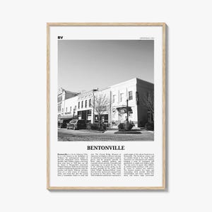 Bentonville Poster schwarz und weiß, Bentonville Wandkunst, Bentonville Poster, Bentonville Foto, Bentonville Dekoration, Bentonville Karte, Arkansas