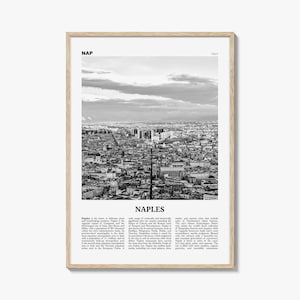 Naples Black and White Photo Print: Italy Wall Art