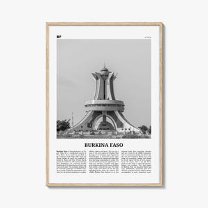 Burkina Faso Print Black and White, Burkina Faso Wall Art, Burkina Faso Poster, Burkina Faso Photo, Burkina Faso Wall Decor, Africa