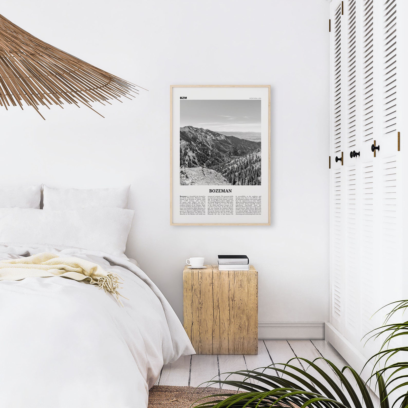 Bozeman Print Black and White Bozeman Wall Art Bozeman Etsy