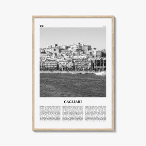 Cagliari afdrukken zwart-wit nr. 1, Cagliari kunst aan de muur, Cagliari poster, Cagliari foto, Cagliari decor, Italië, Casteddu, Sardinië, Italië