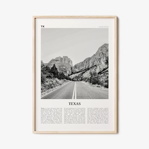 Texas Print Black and White No 1, Texas Wall Art, Texas Poster, Texas Photo, Texas Wall Decor, USA, United States, North America