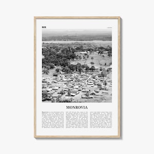 Monrovia Print Black and White, Monrovia Wall Art, Monrovia Poster, Monrovia Photo, Monrovia Wall Décor, Liberia, Africa