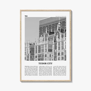 Impressão da Cidade de Tudor em preto e branco, arte de parede da Cidade de Tudor, pôster da Cidade de Tudor, foto da Cidade de Tudor, decoração da Cidade de Tudor, mapa da Cidade de Tudor, Nova York
