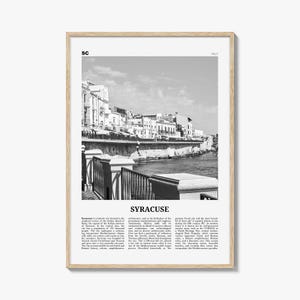 Siracusa Print Schwarzweiß Italien Nr. 2, Siracuse Wandbild, Siracusa Poster, Siracuse Foto, Siracusa Wanddekor, Italy, Italia, Sizilien