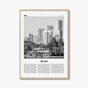 Miami Print Black and White No 4, Miami Wall Art, Miami Poster, Miami Photo, Miami Wall Decor, Miami Beach, Florida, USA, United States