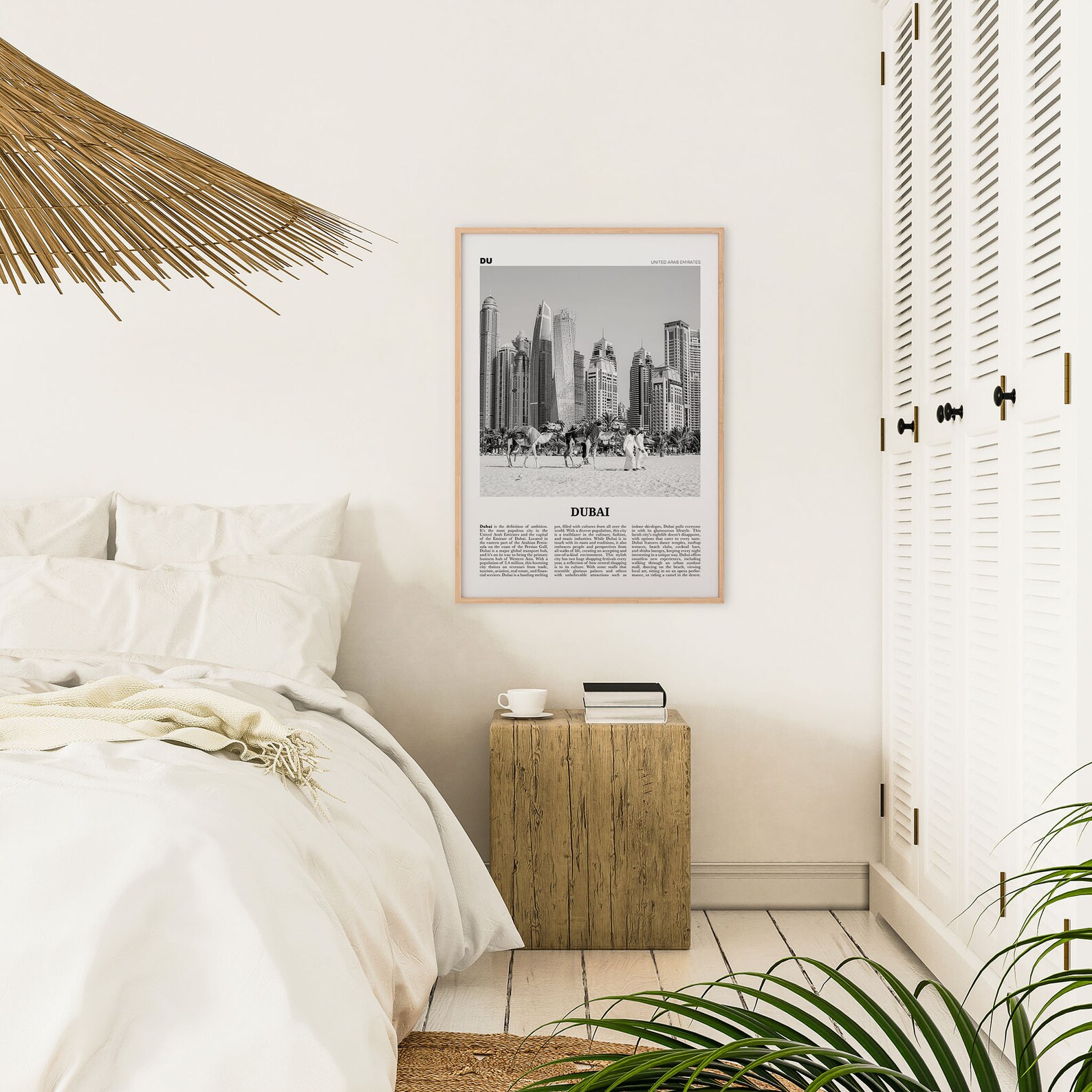 Dubai Print Black and White Beach Dubai Wall Art Dubai Etsy