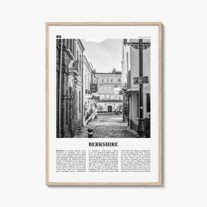 Berkshire Print Black and White, Berkshire Wall Art, Berkshire Poster, Berkshire Photo, Berkshire Map, Engeland, Verenigd Koninkrijk, Verenigd Koninkrijk