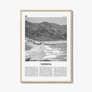 Tayrona National Natural Park Print Black and White, Tayrona Wall Art, Tayrona Poster, Tayrona Photo, Tayrona Wall Décor, Colombia