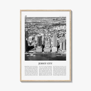 Jersey City Print Black and White No 1, Jersey City Wall Art, Jersey City Poster, Jersey City Photo, New Jersey, USA United States