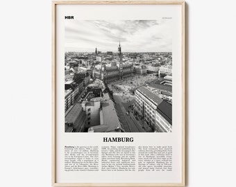 Hamburg Druck Schwarz-Weiß Nr. 1, Hamburg Wandkunst, Hamburg Poster, Hamburg Foto, Hamburg Dekor, Deutschland, Deutschland, Europa