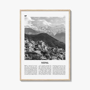 Nepal Print schwarz weiß Nr. 1, Nepal, Wandkunst, Nepal Poster, Nepal Foto, Nepal Wanddekor, Land Kunstdruck, Kathmandu, Nepāl, Asien