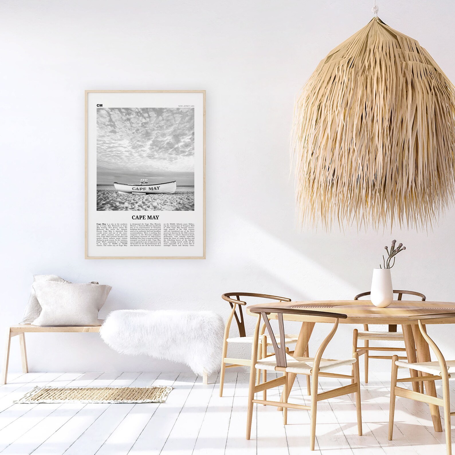 Cape May Print Black and White Cape May Wall Art Cape May Etsy
