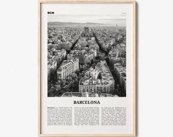 Barcelona Print Black and White No 1, Barcelona Wall Art, Barcelona Poster, Barcelona Photo, Barcelona Decor, Catalonia, Spain, España