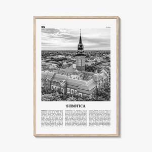 Subotica Print Black and White, Subotica Wall Art, Subotica Poster, Subotica Photo, Subotica Wall Décor, Serbia, Суботица, Szabadka