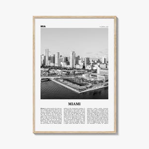 Miami Print Black and White No 3, Miami Wall Art, Miami Poster, Miami Photo, Miami Wall Decor, Miami Beach, Florida, USA, United States