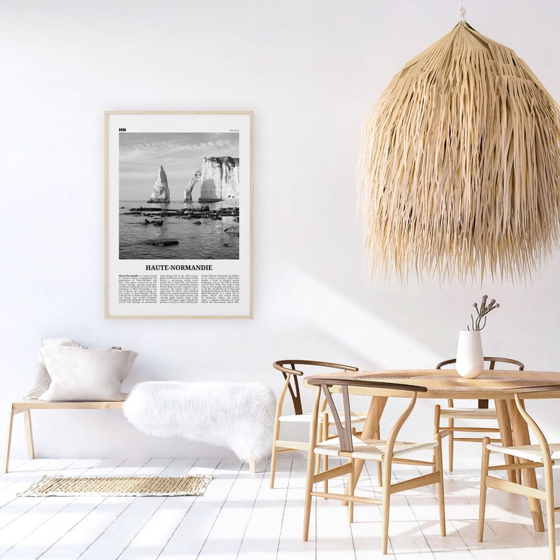 Haute Normandie Print Black and White, Haute Normandie Art, Haute Normandie Poster, Haute Normandie Photo, Wall Décor, Haute Normandie Map image 5