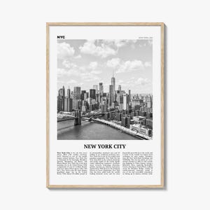 New York City print zwart-wit nr. 7, New York City Wall Art, New York City poster, New York City foto, New York City Map, NYC, VS