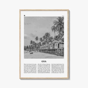 Goa Print Black and White No 1, Goa Wall Art, Goa Poster, Goa Photo, Goa Wall Décor, India, Konkan, Panaji
