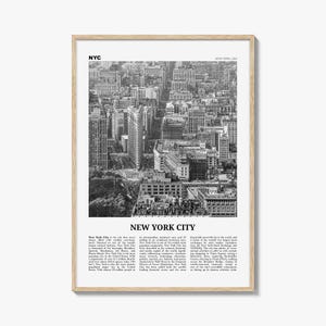 Impresión en blanco y negro de la ciudad de Nueva York n.º 6, arte mural de Nueva York, póster de Nueva York, foto de Nueva York, impresión de póster en blanco y negro de la ciudad de Nueva York, EE. UU.