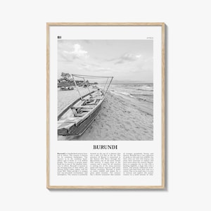 Burundi Print Black and White, Burundi Wall Art, Burundi Poster, Burundi Photo, Burundi Wall Decor, Country Art Print, Africa