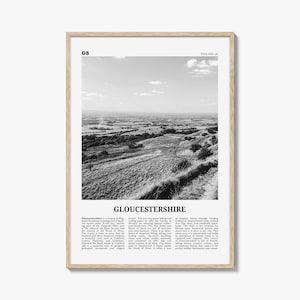 Gloucestershire Print Black and White, Gloucestershire Wall Art, Gloucestershire Poster, Gloucestershire Photo, Gloucestershire Map, England