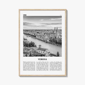 Verona Print Black and White No 1, Verona Wall Art, Verona Poster, Verona Photo, Verona Wall Decor, Italy, Italia, Veròna, Europe