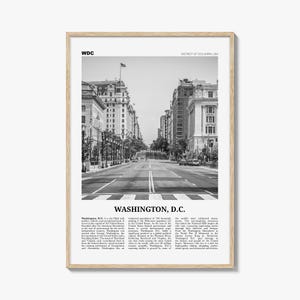 Washington DC print zwart-wit nr. 2, Washington Wall Art, Washington, District of Columbia, VS, Verenigde Staten, Noord-Amerika