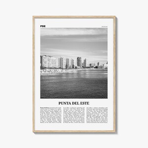 Impresión de Punta Del Este en blanco y negro, Arte de pared de Punta Del Este, Cartel de Punta Del Este, Foto de Punta Del Este, Decoración de Punta Del Este, Uruguay