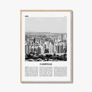 Campinas Print Schwarzweiß, Campinas Wandkunst, Campinas Poster, Campinas Foto, Campinas Wanddekor, Brasilien, Brasil, Südamerika