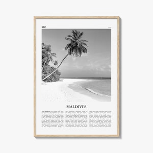 Stampa Maldive in bianco e nero n. 1, Arte murale Maldive, Poster Maldive, Foto Maldive, Decorazione murale Maldive, Stampa artistica di campagna, Malé Addu