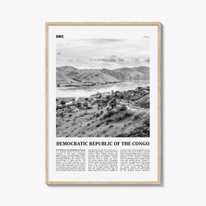 Repubblica Democratica del Congo Stampa in bianco e nero, Congo Wall Art, Congo Poster, Congo Foto, Congo Wall Decor, Congo Poster Print