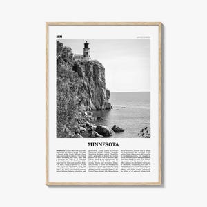 Minnesota Print Black and White No 1, Minnesota Wall Art, Minnesota Poster, Minnesota Photo, USA, United States, North America