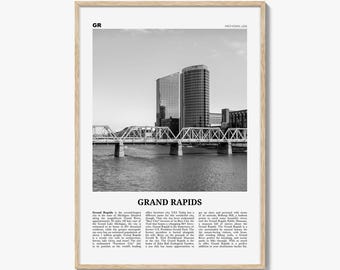 Grand Crane Poster Schwarz und Weiß, Missouri Reise Wand Kunst, GR Skyline Dekor