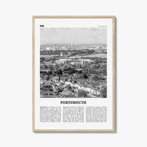 Portsmouth Print Black and White England No 2, Portsmouth Wall Art, Portsmouth Poster, Portsmouth Photo, Portsea Island, Hampshire