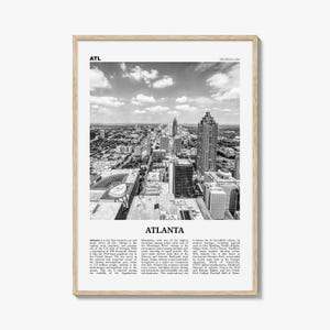 Atlanta Print Black and White No 4, Atlanta Wall Art, Atlanta Poster, Atlanta Photo, Atlanta, Georgia, USA, United States, North America