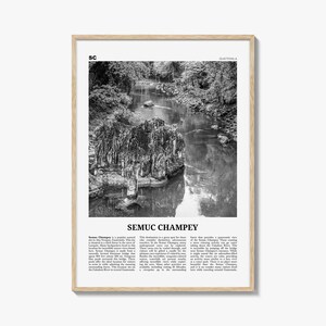 Semuc Champey Print Black and White, Semuc Champey Wall Art, Semuc Champey Poster, Semuc Champey Photo, Semuc Champey Wall Décor, Guatemala