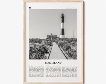 Fire Island Print Black and White, Fire Island Wall Art, Fire Island Poster, Fire Island Photo, Fire Island Wall Décor, Long Island, USA