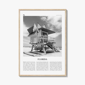 Florida Print Black and White No 5, Florida Wall Art, Florida Poster, Florida Photo, Florida Wall Decor, USA, United States