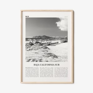 Baja California Sur Print Black and White, Baja California Sur Wall Art, Baja California Sur Poster, Baja California Sur Photo, Mexico