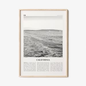 California Print Black and White No 3, California Wall Art, California Poster, California Photo, USA, United States, North America