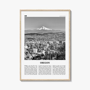 Oregon Print Black and White No 4, Oregon Wall Art, Oregon Poster, Oregon Photo, Oregon Wall Décor, Oregon Map, United States