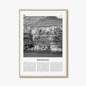 Bonifacio Print Black and White, Bonifacio Wall Art, Bonifacio Poster, Bonifacio Photo, Bonifacio, Bunifaziu, Bunifazziu, France, Corsica
