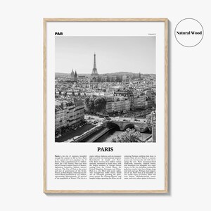 パリのポスタープリント（白黒）、エッフェル塔の写真、フランス旅行の壁アート、イル・ド・フランス 画像 6