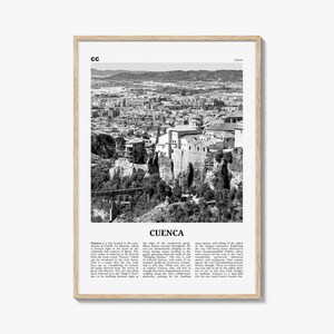 Cuenca Print Black and White Spain, Cuenca Wall Art, Cuenca Poster, Cuenca Photo, Cuenca Wall Décor, Spain, Castilla-La Mancha, España