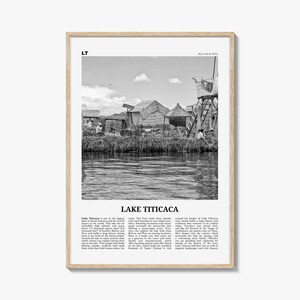 Lake Titicaca Black and White Photography Print: Bolivia, Peru