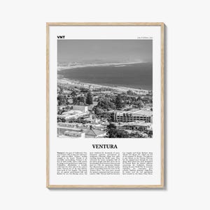 Ventura Print zwart-wit nr. 1, Ventura Wall Art, Ventura Poster, Ventura Photo, Ventura Decor, Californië, VS, Verenigde Staten