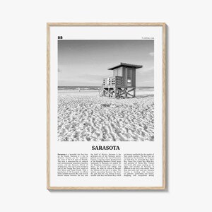 Sarasota Print zwart-wit nr. 1, Sarasota Wall Art, Sarasota Poster, Sarasota Photo, Florida, Verenigde Staten, Verenigde Staten, Noord-Amerika
