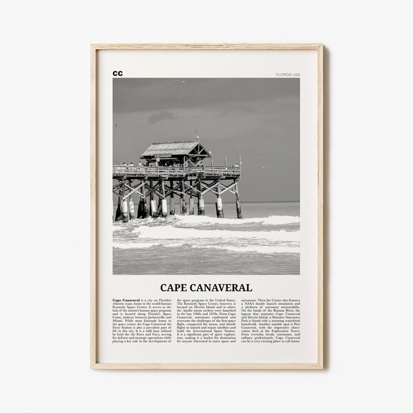 Cape Canaveral Print Black and White, Cape Canaveral Art, Cape Canaveral Poster, Cape Canaveral Photo, Cape Canaveral Décor, Cape Canaveral