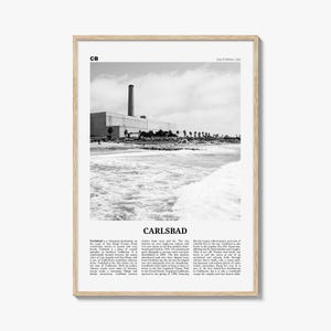 Carlsbad Print schwarz weiß Nr. 3, Carlsbad Wandkunst, Carlsbad Poster, Carlsbad Foto, Carlsbad Wanddekor, Carlsbad Karte, Kalifornien, USA